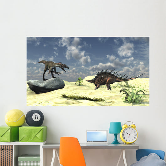 Confrontation between Utahraptor and Wall Decal