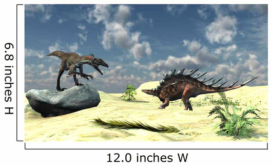 Confrontation between Utahraptor and Wall Decal