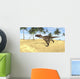 Utahraptor Running across Barren Wall Decal Design 1