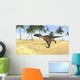 Utahraptor Running across Barren Wall Decal Design 1