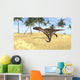 Utahraptor Running across Barren Wall Decal Design 1