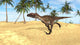 Utahraptor Running across Barren Wall Decal Design 1