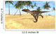 Utahraptor Running across Barren Wall Decal Design 1