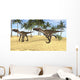 Two Utahraptors Prehistoric Environment Wall Decal