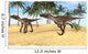 Two Utahraptors Prehistoric Environment Wall Decal