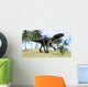 Utahraptor Walking Tropical Environment Wall Decal