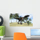 Utahraptor Walking Tropical Environment Wall Decal