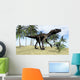 Utahraptor Walking Tropical Environment Wall Decal
