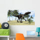 Utahraptor Walking Tropical Environment Wall Decal
