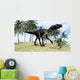 Utahraptor Walking Tropical Environment Wall Decal