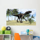 Utahraptor Walking Tropical Environment Wall Decal