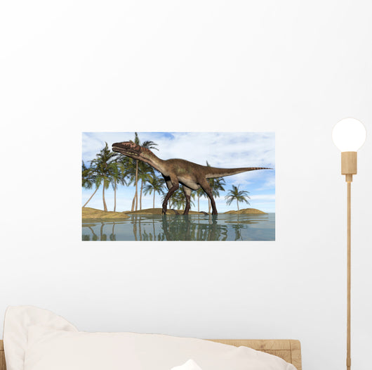 Utahraptor Standing Shallow Water Wall Decal