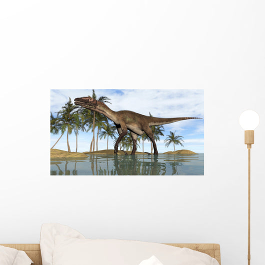 Utahraptor Standing Shallow Water Wall Decal