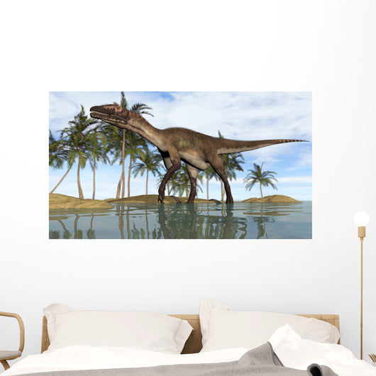 Utahraptor Standing Shallow Water Wall Decal