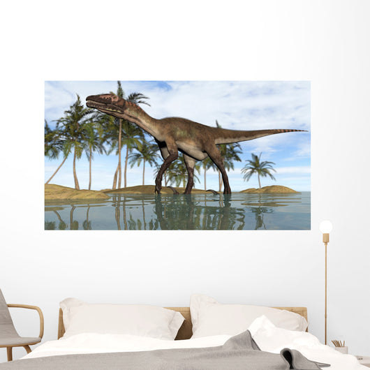 Utahraptor Standing Shallow Water Wall Decal
