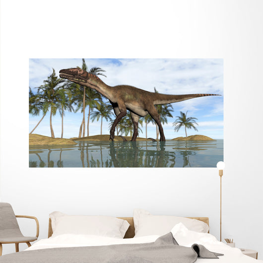 Utahraptor Standing Shallow Water Wall Decal