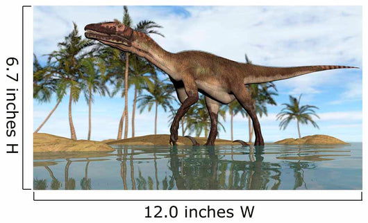 Utahraptor Standing Shallow Water Wall Decal