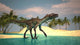 Utahraptor Walking across Riverbed Wall Decal