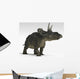 Triceratops Dinosaur White Wall Decal Design 4