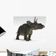 Triceratops Dinosaur White Wall Decal Design 4