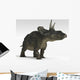 Triceratops Dinosaur White Wall Decal Design 4