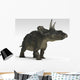 Triceratops Dinosaur White Wall Decal Design 4