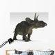 Triceratops Dinosaur White Wall Decal Design 4
