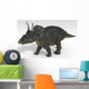 Triceratops Dinosaur White Wall Decal Design 3