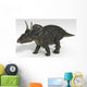 Triceratops Dinosaur White Wall Decal Design 3