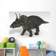 Triceratops Dinosaur White Wall Decal Design 3