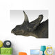 Triceratops Dinosaur White Wall Decal Design 2