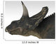 Triceratops Dinosaur White Wall Decal Design 2