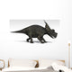 Achelousaurus Dinosaur White Wall Decal Design 2