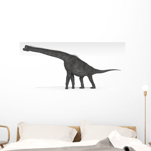 Brachiosaurus Dinosaur White Wall Decal Design 2