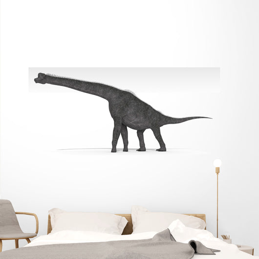 Brachiosaurus Dinosaur White Wall Decal Design 2
