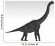 Brachiosaurus Dinosaur White Wall Decal Design 1