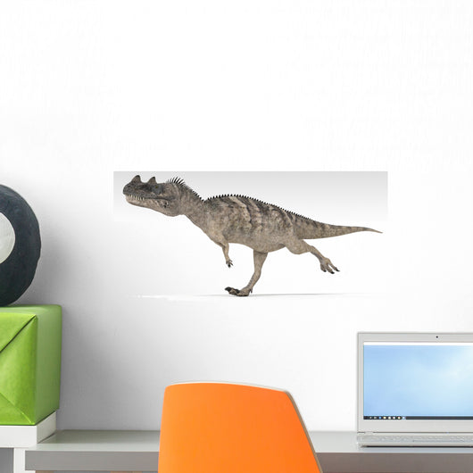 Ceratosaurus Dinosaur White Wall Decal Design 1
