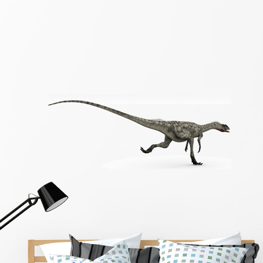 Coelophysis Dinosaur White Wall Decal Design 2