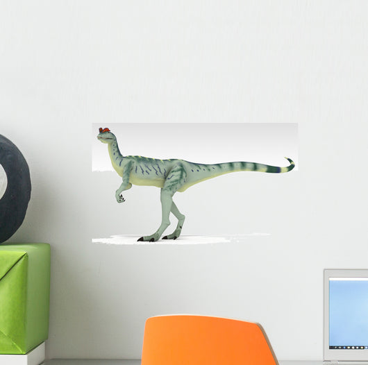 Dilophosaurus Dinosaur White Wall Decal Design 2
