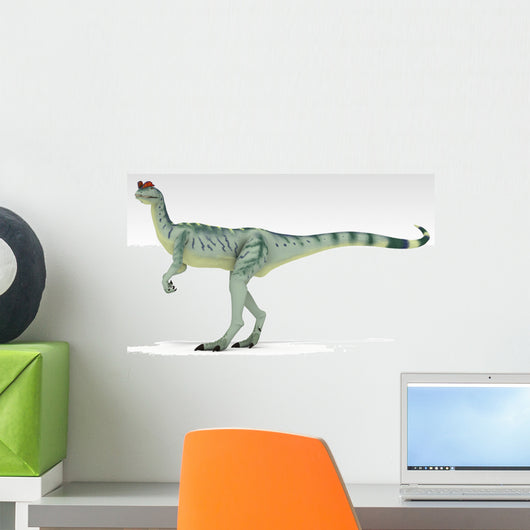 Dilophosaurus Dinosaur White Wall Decal Design 2