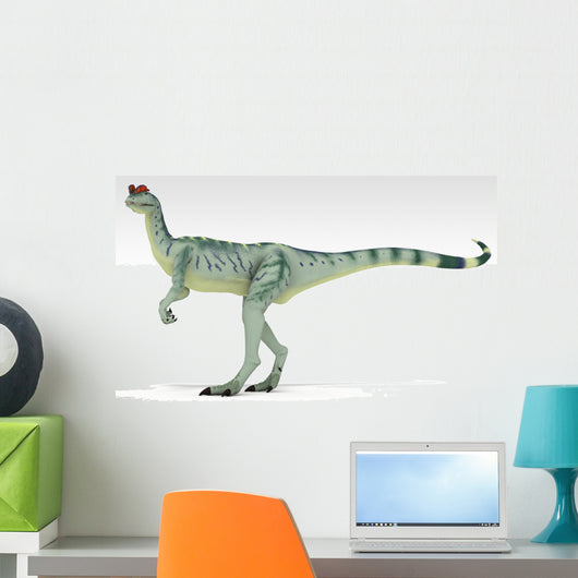 Dilophosaurus Dinosaur White Wall Decal Design 2