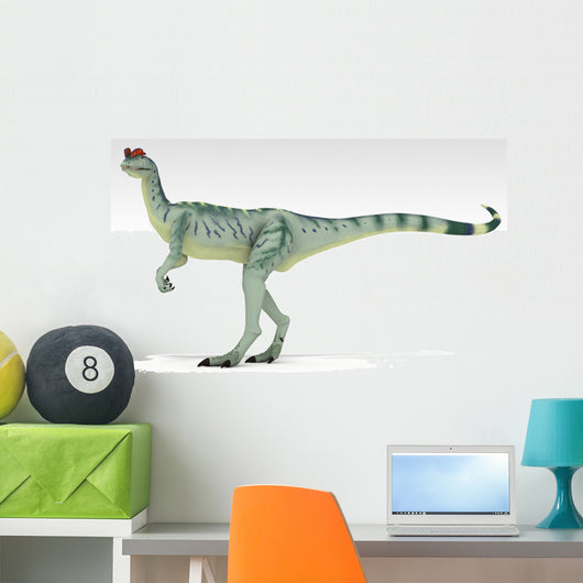 Dilophosaurus Dinosaur White Wall Decal Design 2