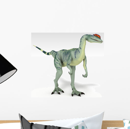 Dilophosaurus Dinosaur White Wall Decal Design 1