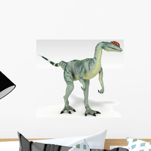 Dilophosaurus Dinosaur White Wall Decal Design 1