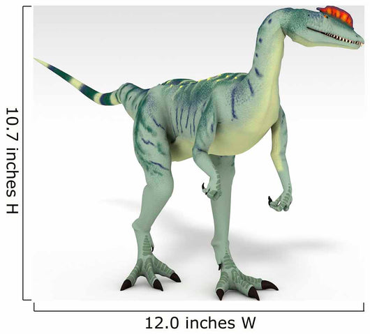 Dilophosaurus Dinosaur White Wall Decal Design 1