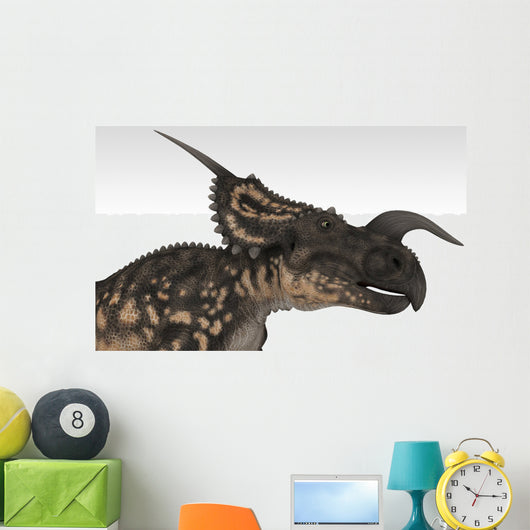 Einiosaurus Dinosaur White Wall Decal Design 5
