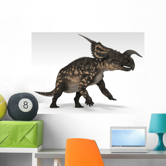 Einiosaurus Dinosaur White Wall Decal Design 1