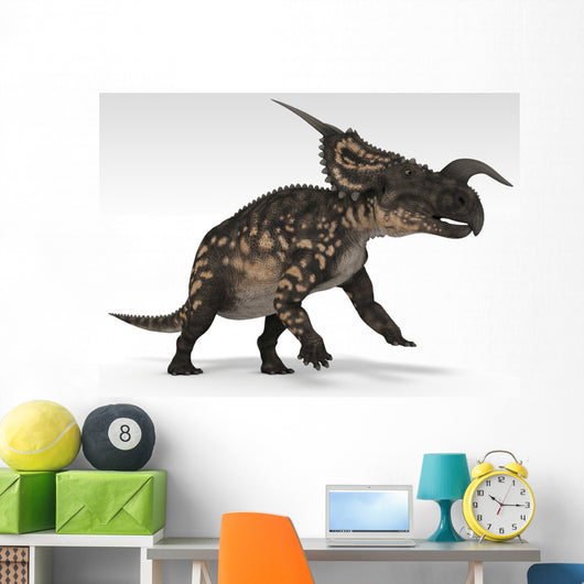 Einiosaurus Dinosaur White Wall Decal Design 1