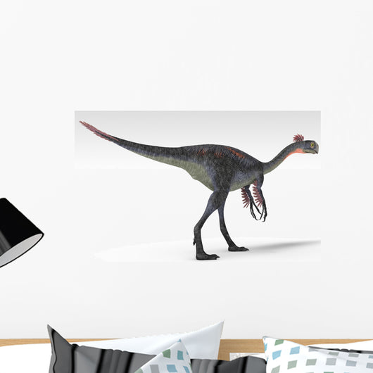Gigantoraptor Dinosaur White Wall Decal Design 7