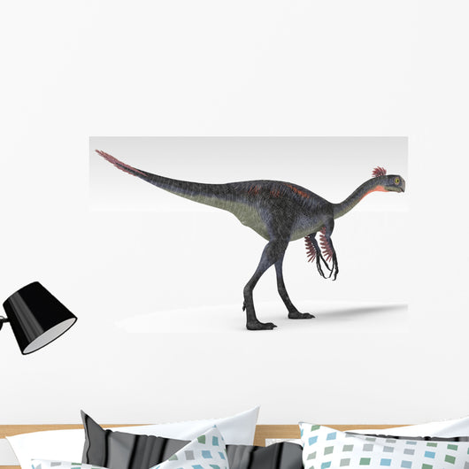 Gigantoraptor Dinosaur White Wall Decal Design 7